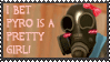 I bet pyro is a pretty girl! stamp