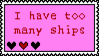 Too many ships stamp